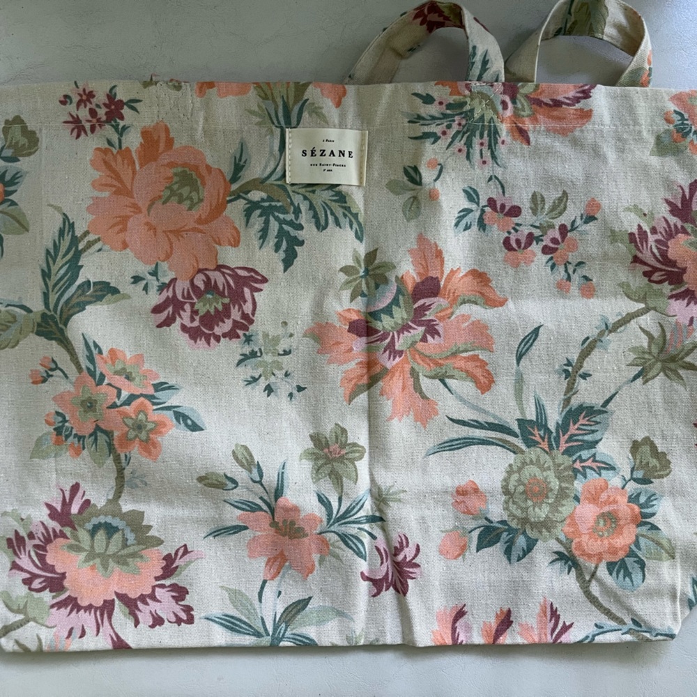 New Sezane flower print tote